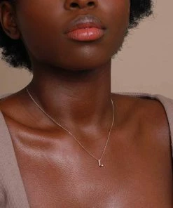 Astrid & Miyu Pendant Necklaces L Initial Pendant Necklace In Rose Gold With L 9 Astrid & Miyu Pendant Necklaces L Initial Pendant Necklace In Rose Gold With L