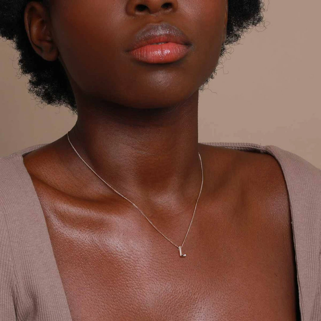 Astrid & Miyu Pendant Necklaces L Initial Pendant Necklace In Rose Gold With L 6 Astrid & Miyu Pendant Necklaces L Initial Pendant Necklace In Rose Gold With L