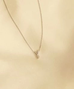 Astrid & Miyu Pendant Necklaces Y Initial Pendant Necklace In Silver With Y