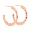 Astridandmiyu Interlocked Band Hoops In Rose Gold Sale 1 Astridandmiyu Interlocked Band Hoops In Rose Gold Sale