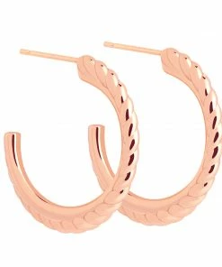 Astridandmiyu Interlocked Band Hoops In Rose Gold Sale