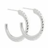 Astridandmiyu Sale Interlocked Band Hoops In Silver