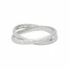 Astridandmiyu Sale Interlocked Rope & Plain Band Ring In Silver
