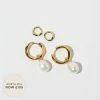 Astrid & Miyu New In Iridescent Stacking Set In Gold