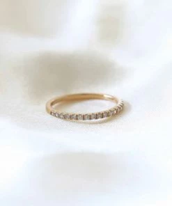 Astrid & Miyu Iridescent Crystal Ring In Gold