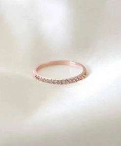 Astrid & Miyu Iridescent Crystal Ring In Rose Gold Rings 7 Astrid & Miyu Iridescent Crystal Ring In Rose Gold Rings