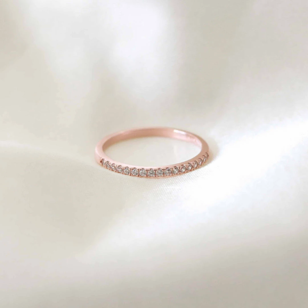 Astrid & Miyu Iridescent Crystal Ring In Rose Gold Rings 5 Astrid & Miyu Iridescent Crystal Ring In Rose Gold Rings