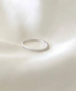 Astrid & Miyu Iridescent Crystal Ring In Silver