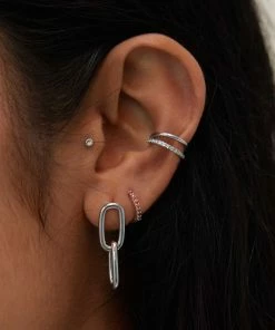 Astrid & Miyu Birthstone Earrings July Birthstone Huggies In Silver With Ruby CZ 9 Astrid & Miyu Birthstone Earrings July Birthstone Huggies In Silver With Ruby CZ