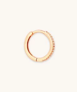 Astrid & Miyu Jewelled Hoop 11.5mm In Rose Gold Earrings