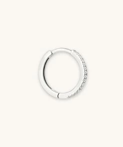 Astrid & Miyu Jewelled Hoop 11.5mm In Silver
