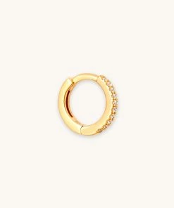 Astrid & Miyu Jewelled Hoop 8mm In Gold Best Sellers