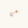 Astridandmiyu Sale Jewelled Star Barbell In Rose Gold