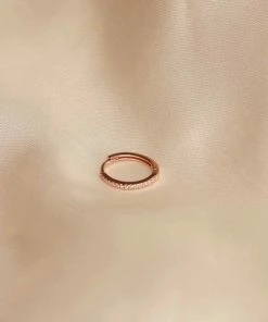 Astrid & Miyu Jewelled Hoop 11.5mm In Rose Gold Earrings