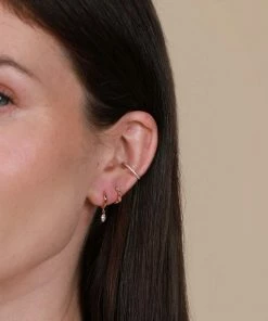 Astrid & Miyu Jewelled Hoop 11.5mm In Rose Gold Earrings