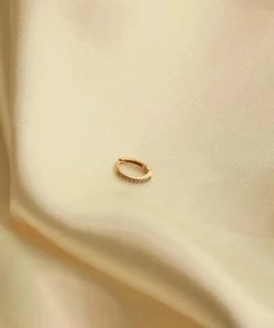 Astrid & Miyu Jewelled Hoop 8mm In Gold Best Sellers