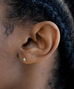 Astridandmiyu Sale Jewelled Star Barbell In Silver