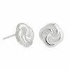 Astridandmiyu Knot Stud Earrings In Silver
