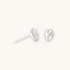 Astrid & Miyu Molten Large Stud Earrings In Silver