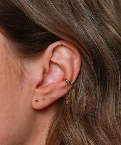 Astrid & Miyu Large Ball Stud Earrings In Solid White Gold