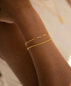 Astrid & Miyu Best Sellers Rope Chain Bracelet In Gold