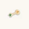 Astrid & Miyu New In Tsavorite Claw Set Piercing Stud In Solid Gold