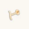 Astrid & Miyu Wave Piercing Stud In Solid Gold