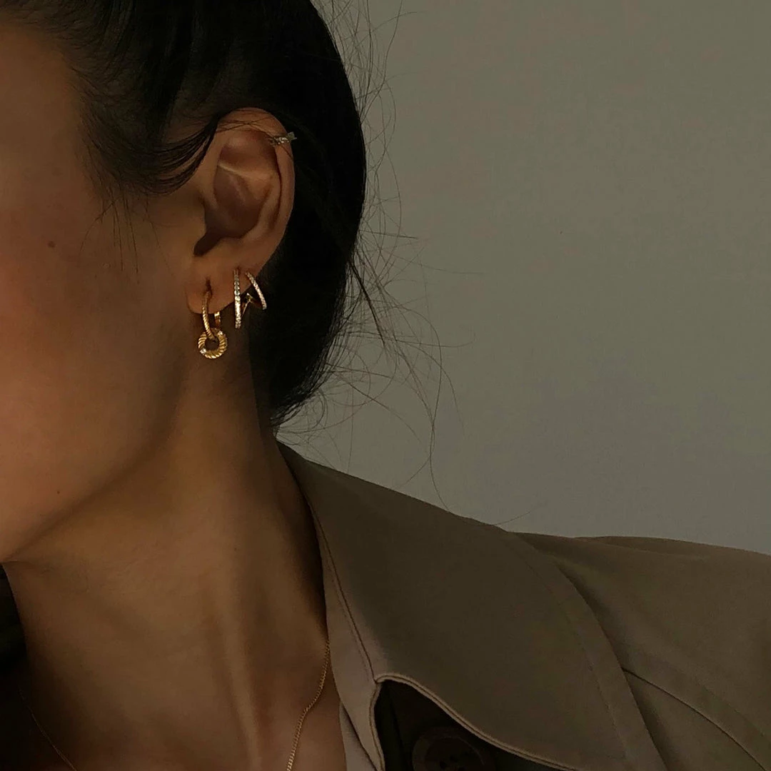 Astridandmiyu Illusion Crystal Hoops In Gold 7 Astridandmiyu Illusion Crystal Hoops In Gold