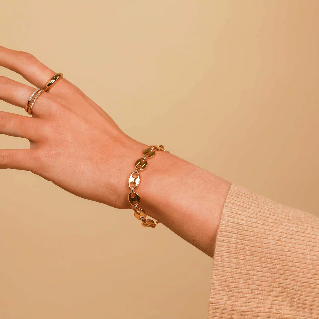 Astrid & Miyu Mariner Chain Bracelet In Gold 4 Astrid & Miyu Mariner Chain Bracelet In Gold