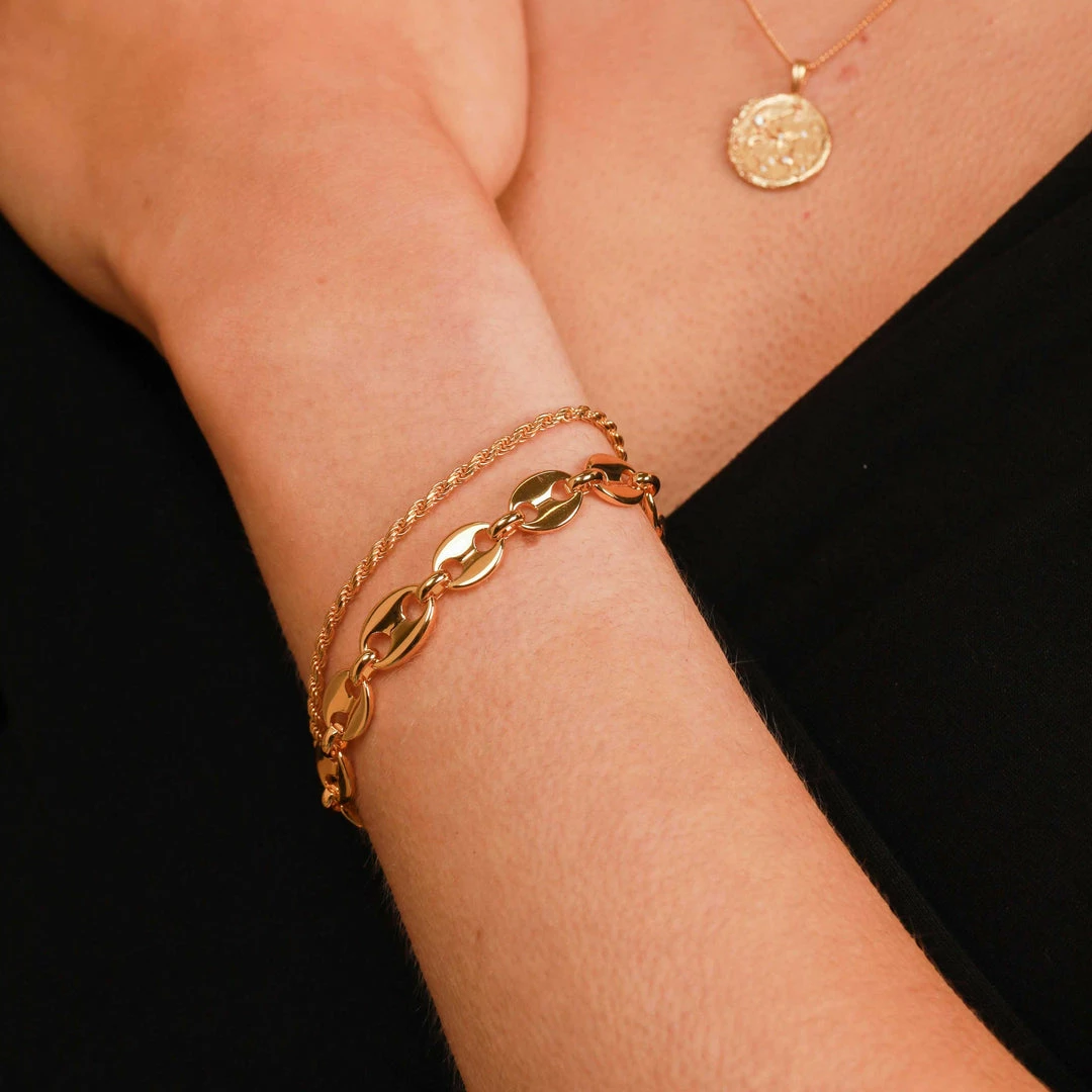 Astrid & Miyu Mariner Chain Bracelet In Gold 6 Astrid & Miyu Mariner Chain Bracelet In Gold