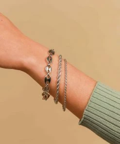Astrid & Miyu Mariner Chain Bracelet In Silver 11 Astrid & Miyu Mariner Chain Bracelet In Silver
