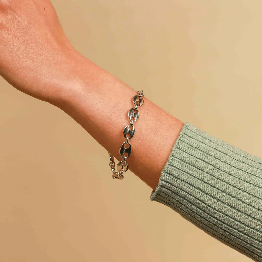 Astrid & Miyu Mariner Chain Bracelet In Silver 4 Astrid & Miyu Mariner Chain Bracelet In Silver