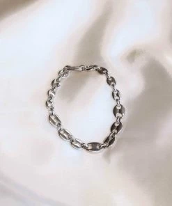 Astrid & Miyu Mariner Chain Bracelet In Silver 9 Astrid & Miyu Mariner Chain Bracelet In Silver