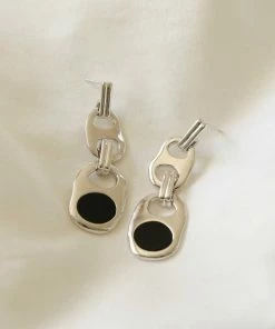 Astrid & Miyu Sale Mariner Chain Stud Earrings In Silver