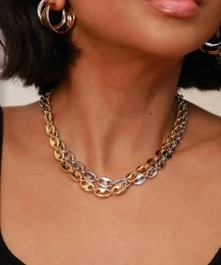 Astrid & Miyu Mariner Chain Necklace In Gold Sale