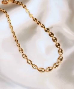 Astrid & Miyu Mariner Chain Necklace In Gold Sale