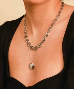 Astrid & Miyu Sale Mariner Chain Necklace In Silver