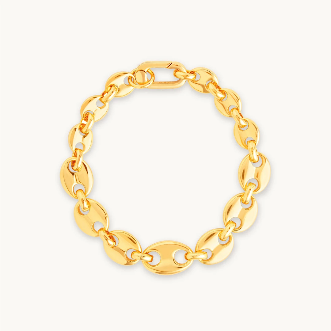 Astrid & Miyu Mariner Chain Bracelet In Gold 3 Astrid & Miyu Mariner Chain Bracelet In Gold