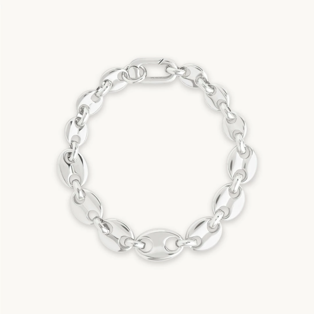 Astrid & Miyu Mariner Chain Bracelet In Silver 3 Astrid & Miyu Mariner Chain Bracelet In Silver