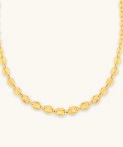 Astrid & Miyu Mariner Chain Necklace In Gold Sale