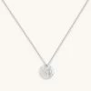 Astrid & Miyu Molten Coin Pendant Necklace In Silver Necklaces 1 Astrid & Miyu Molten Coin Pendant Necklace In Silver Necklaces