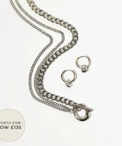 Astrid & Miyu Molten Stacking Set In Silver