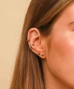 Astrid & Miyu Sale Molten Large Stud Earrings In Gold