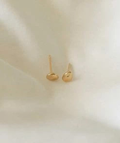 Astrid & Miyu Sale Molten Large Stud Earrings In Gold