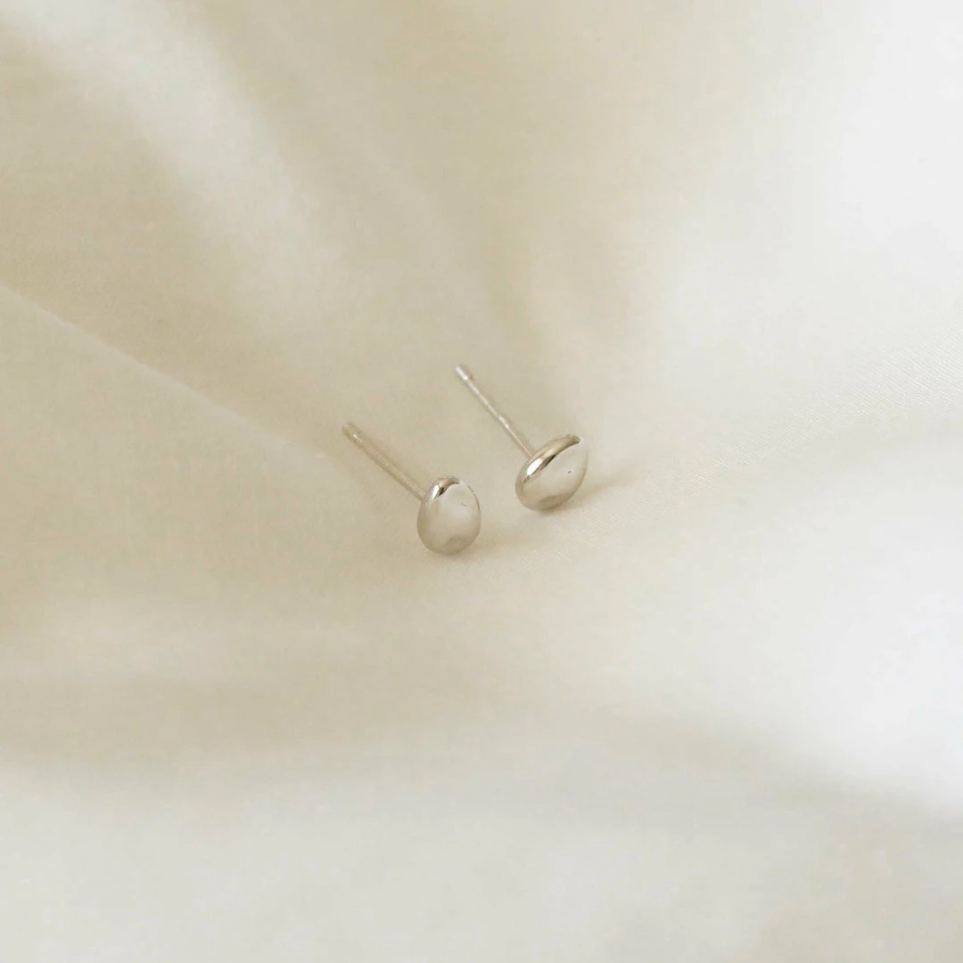 Astrid & Miyu Molten Large Stud Earrings In Silver 5 Astrid & Miyu Molten Large Stud Earrings In Silver