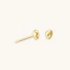Astridandmiyu Molten Small Stud Earrings In Gold 1 Astridandmiyu Molten Small Stud Earrings In Gold