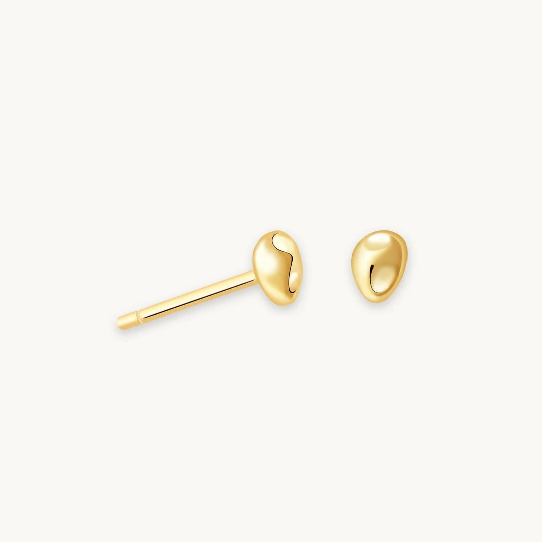 Astridandmiyu Molten Small Stud Earrings In Gold 3 Astridandmiyu Molten Small Stud Earrings In Gold