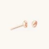 Astridandmiyu Molten Small Stud Earrings In Rose Gold