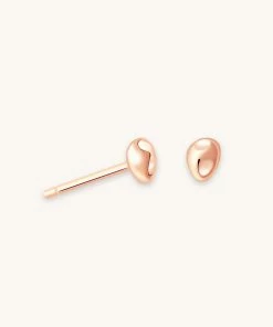 Astridandmiyu Molten Small Stud Earrings In Rose Gold