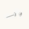 Astridandmiyu Molten Small Stud Earrings In Silver
